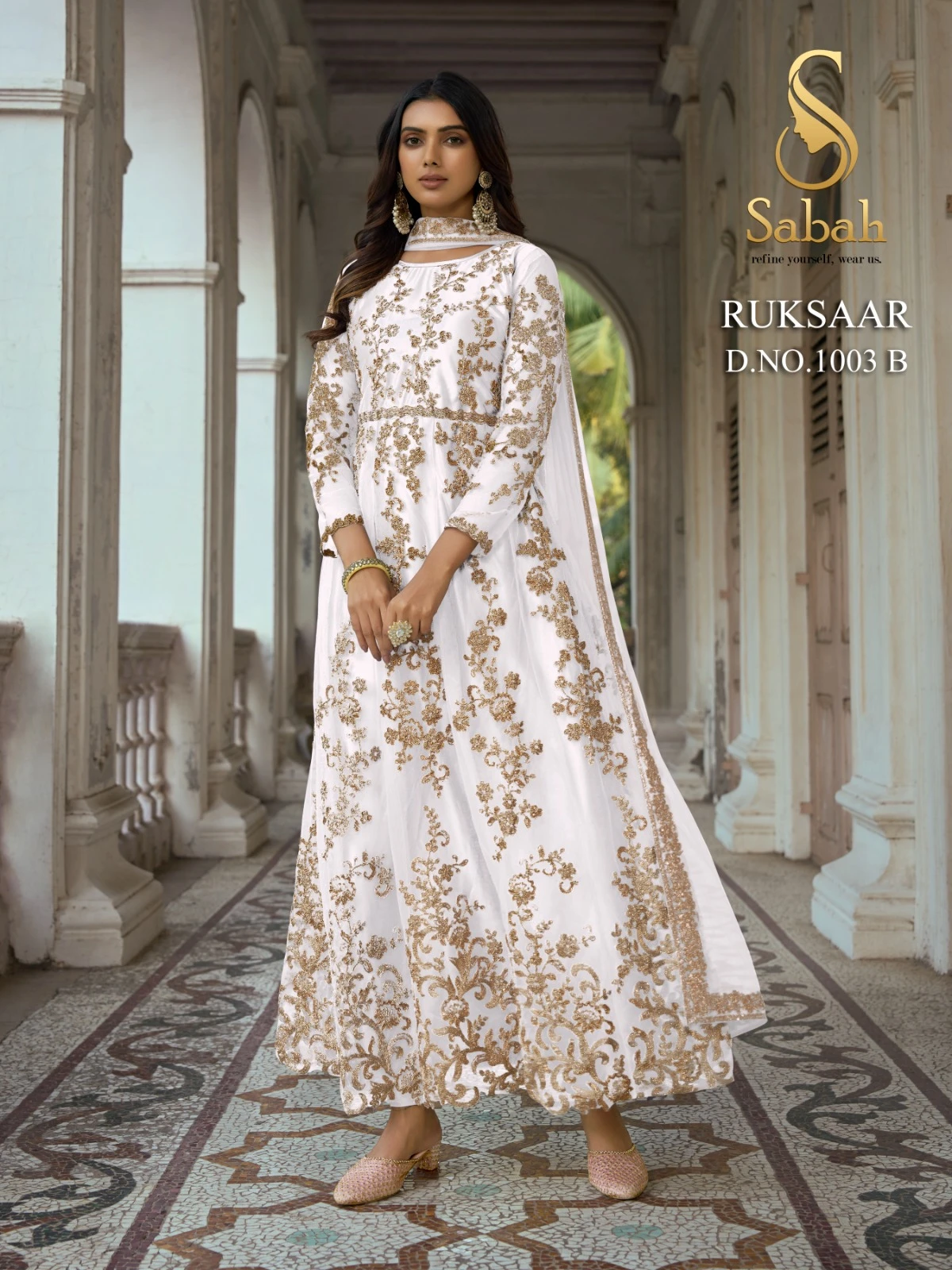 Sabah Ruksaar 1003 Colour Heavy Butterfly Net Wholesale Designer Salwar Suit Catalog — Wholesale Salwar Suits, MPA wholesale from Surat — view 4